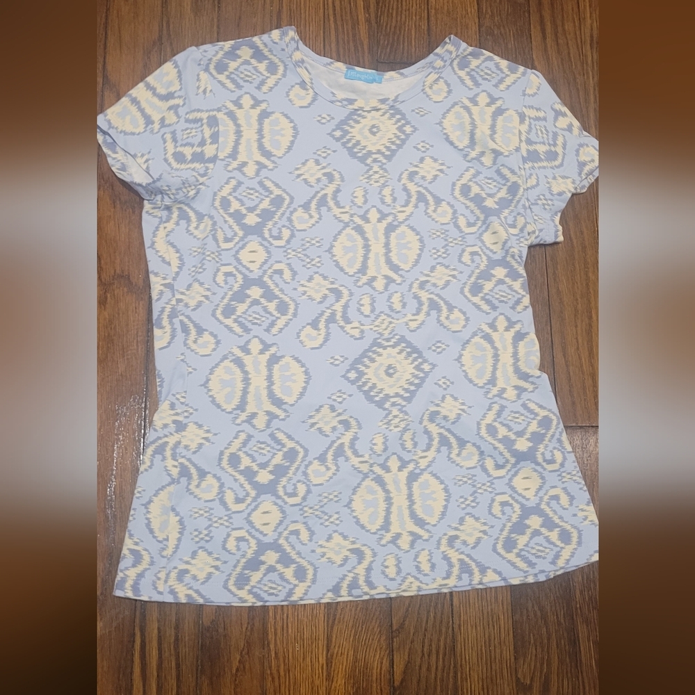 J McLaughlin Allie Cap Sleeve Catalina Cloth Tee Shirt - Picture 3 of 9